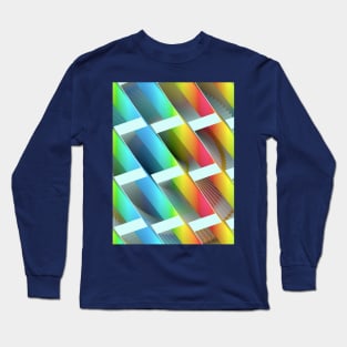 Geometric Futures #3 - Repeat Pattern Modular Synth Art Long Sleeve T-Shirt